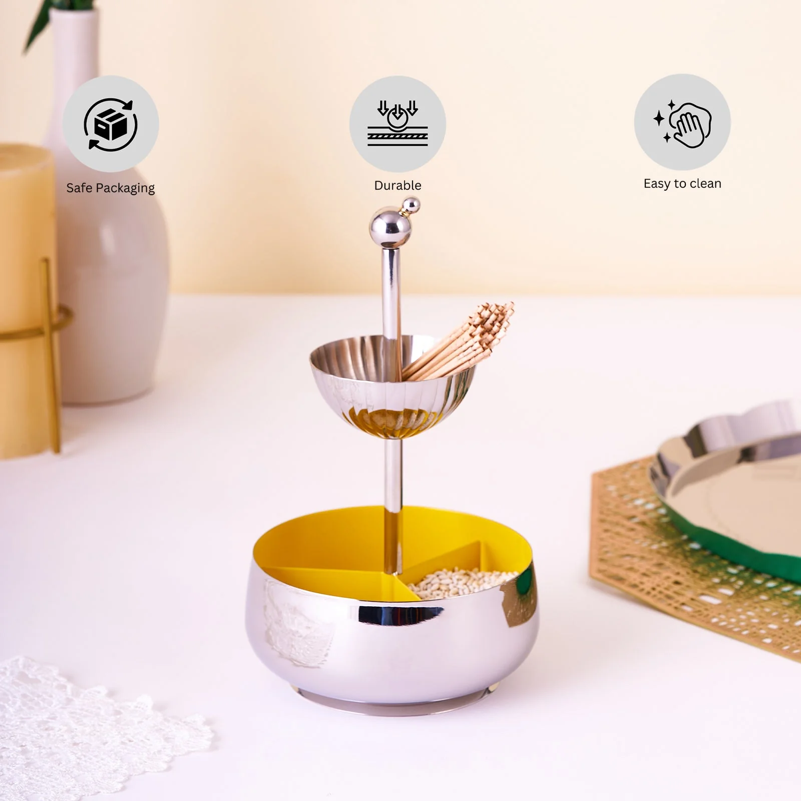 Dancing Doll Tea Caddy | Yellow - Image 7
