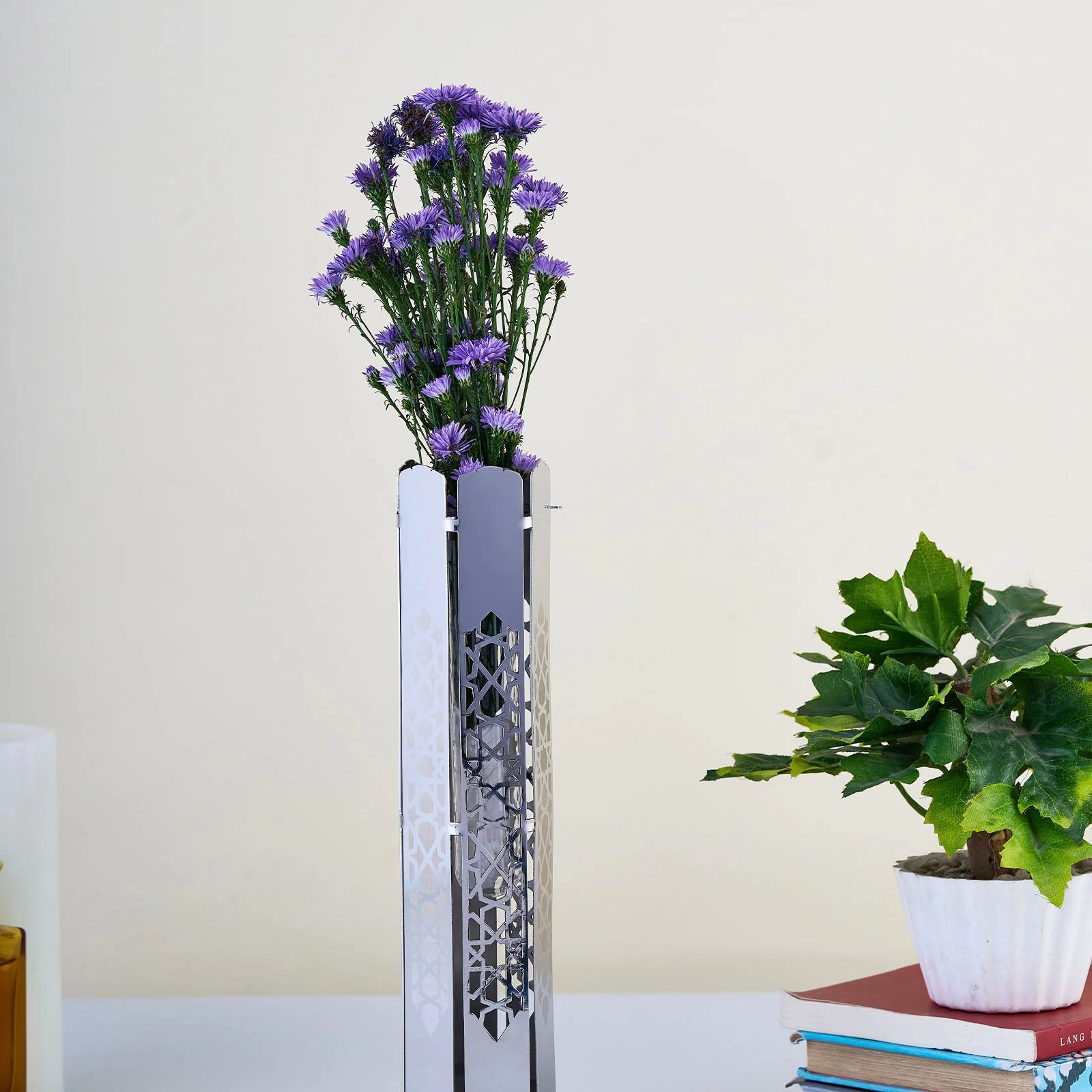 Tessellation Candle Stand Cum Bud Vase SS - Image 2
