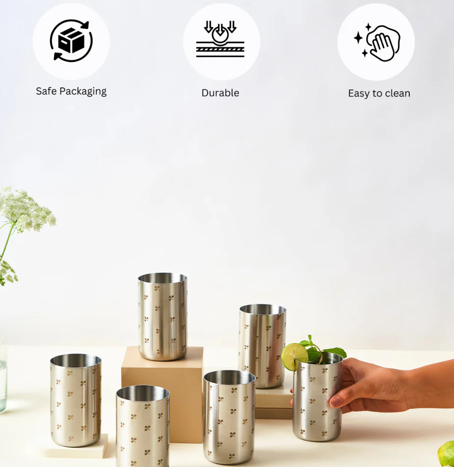 Zenith Stainless Steel Tumbler | Set of 6 - Image 6